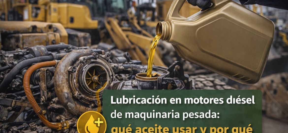 Lubricación en motores diésel de maquinaria pesada: qué aceite usar y por qué